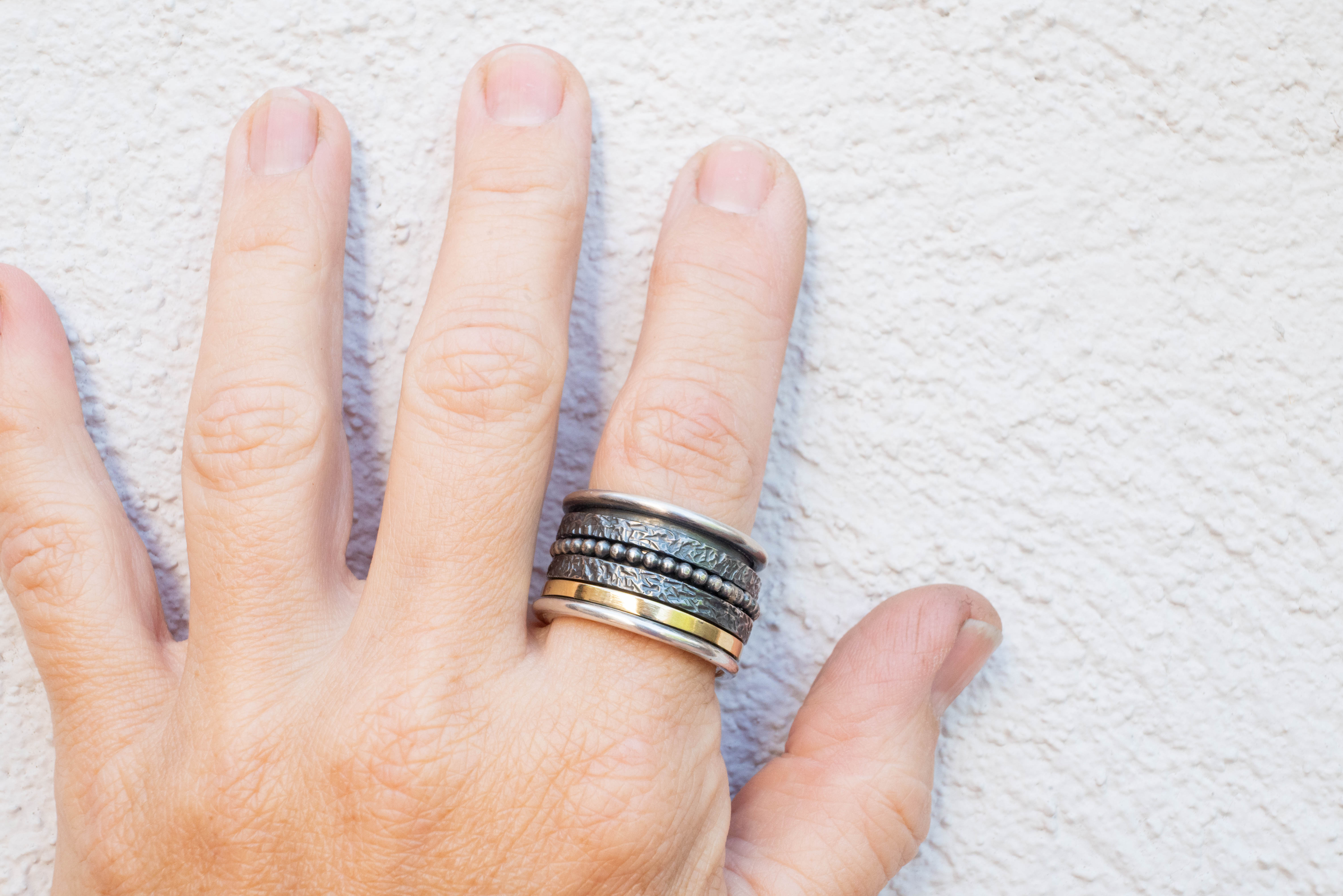 spinner δαχτυλίδια ασημι 925 χειροποιητα ιδιαιτερα