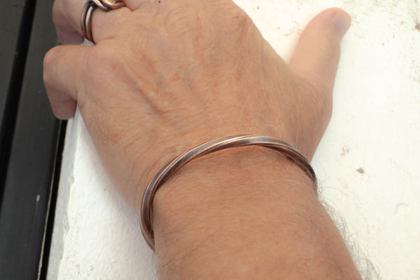 ανδρικα μοντερνα βραχιολια απο χαλκο και ασημι χειροποιητα