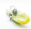 Handmade silver earrings with Aventurine
