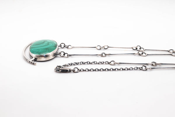 κολιε με ημιπολυτιμες πετρες σε πρασινο χρωμα σε ασημι 925