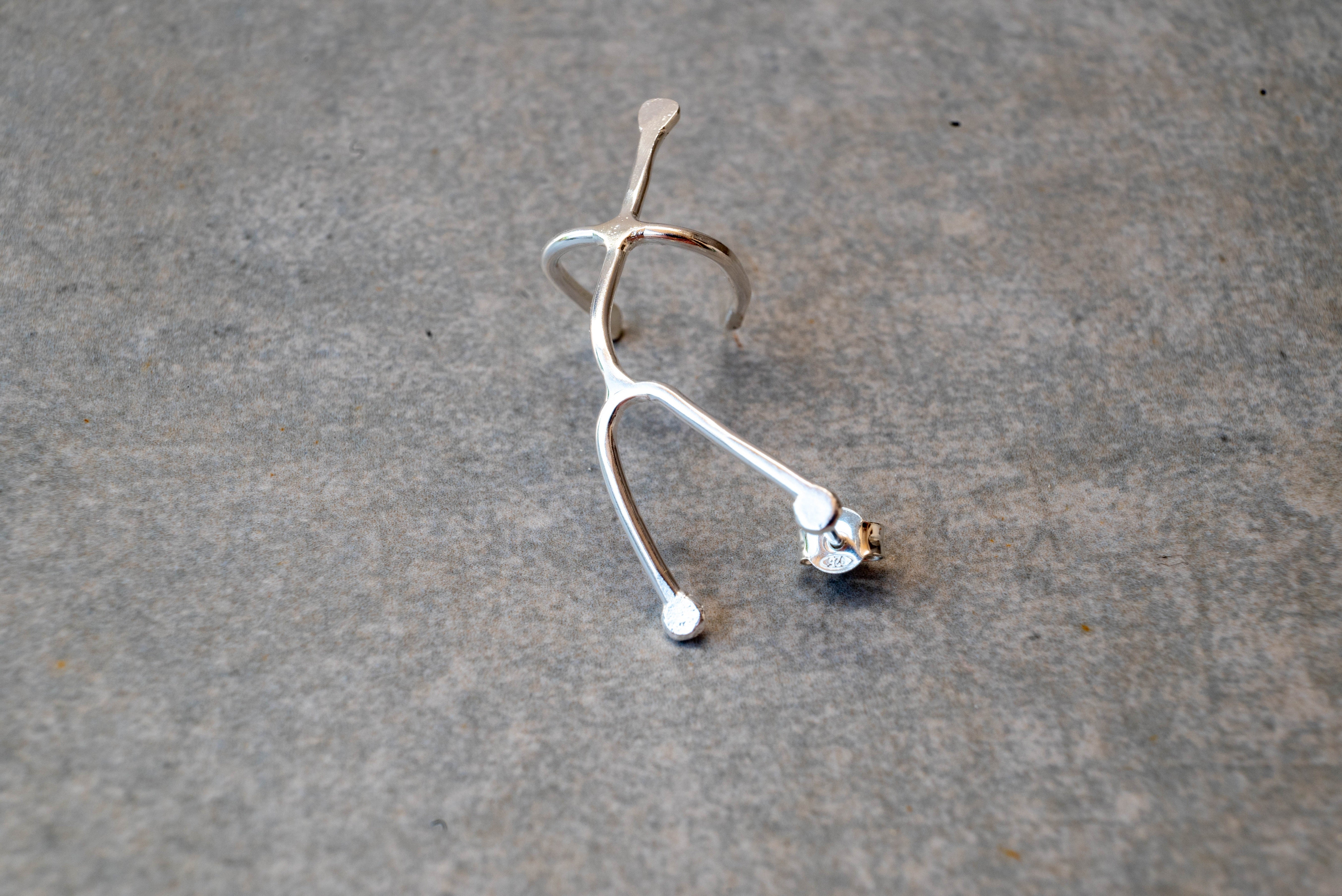 Γυναικείο Μονό Σκουλαρίκι Ear Cuff από Ασήμι 