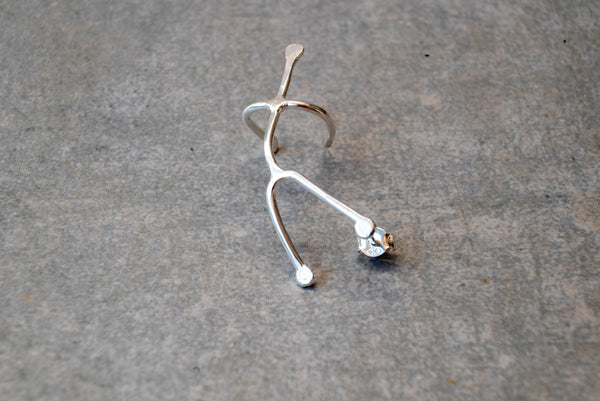 Γυναικείο Μονό Σκουλαρίκι Ear Cuff από Ασήμι 