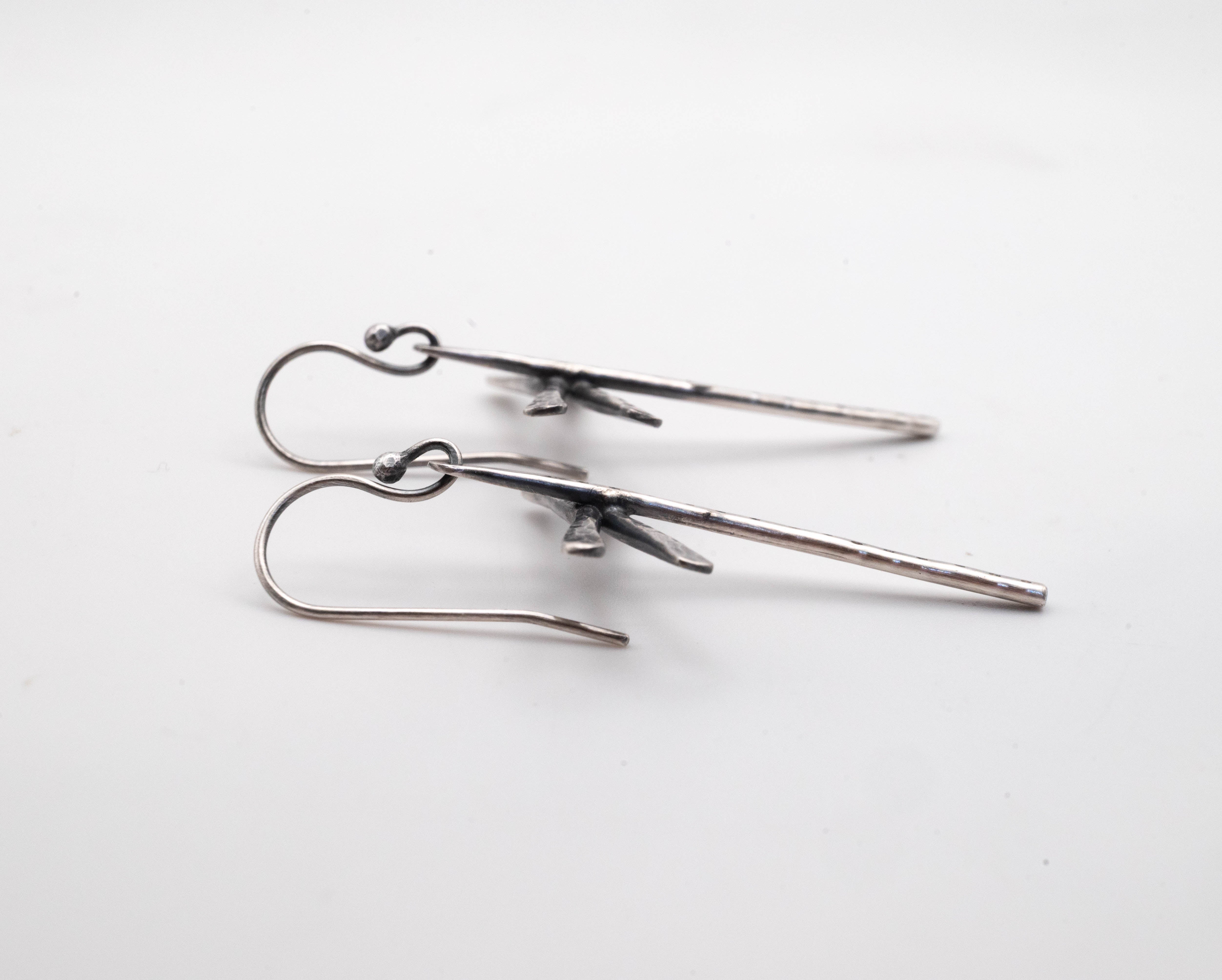 Μακριά Σκουλαρίκια με Λιβελούλα από Ασήμι 925