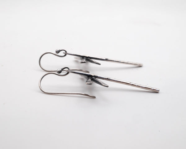 Μακριά Σκουλαρίκια με Λιβελούλα από Ασήμι 925