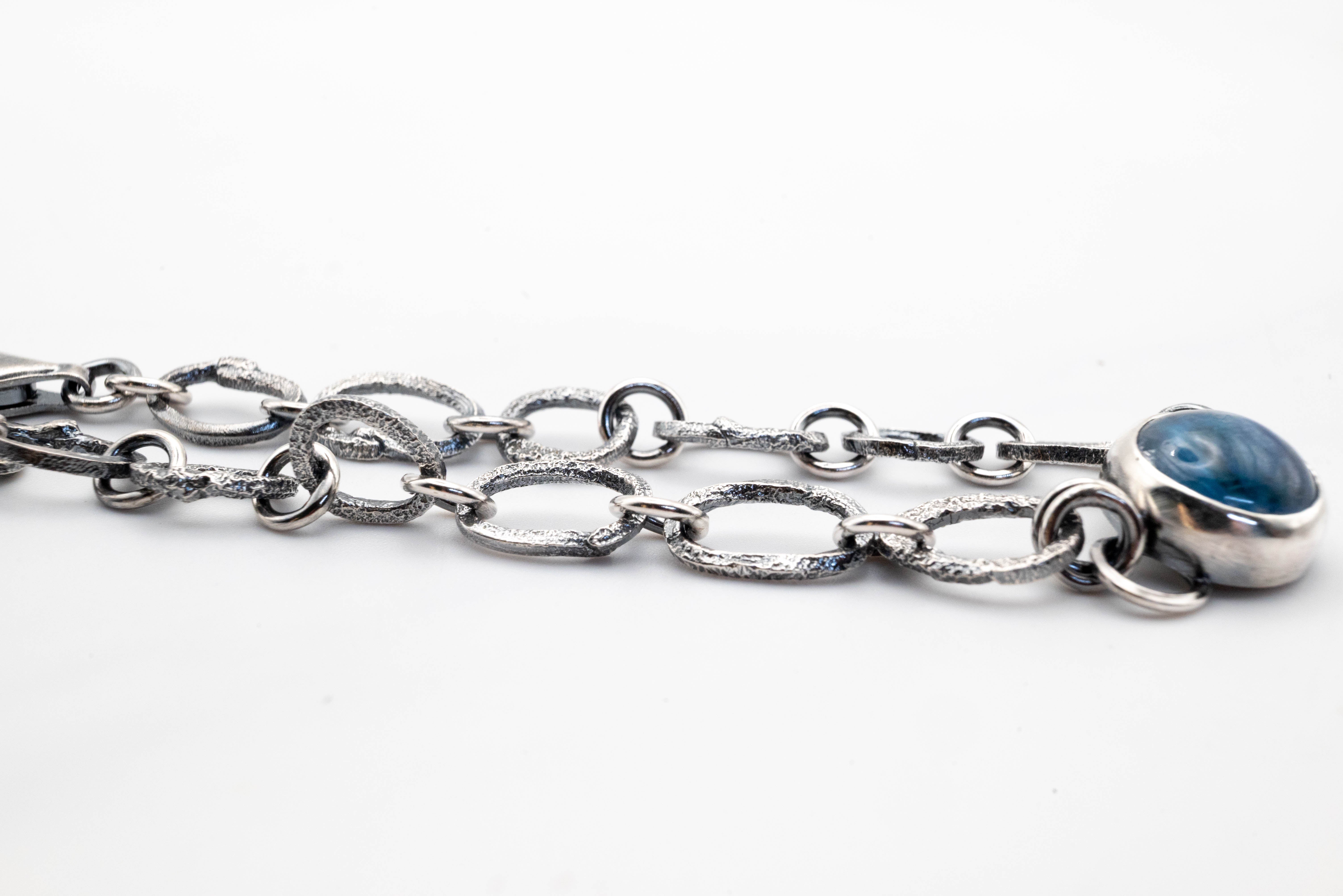 χειροποιητη ασημενια αλυσίδα βραχιολι