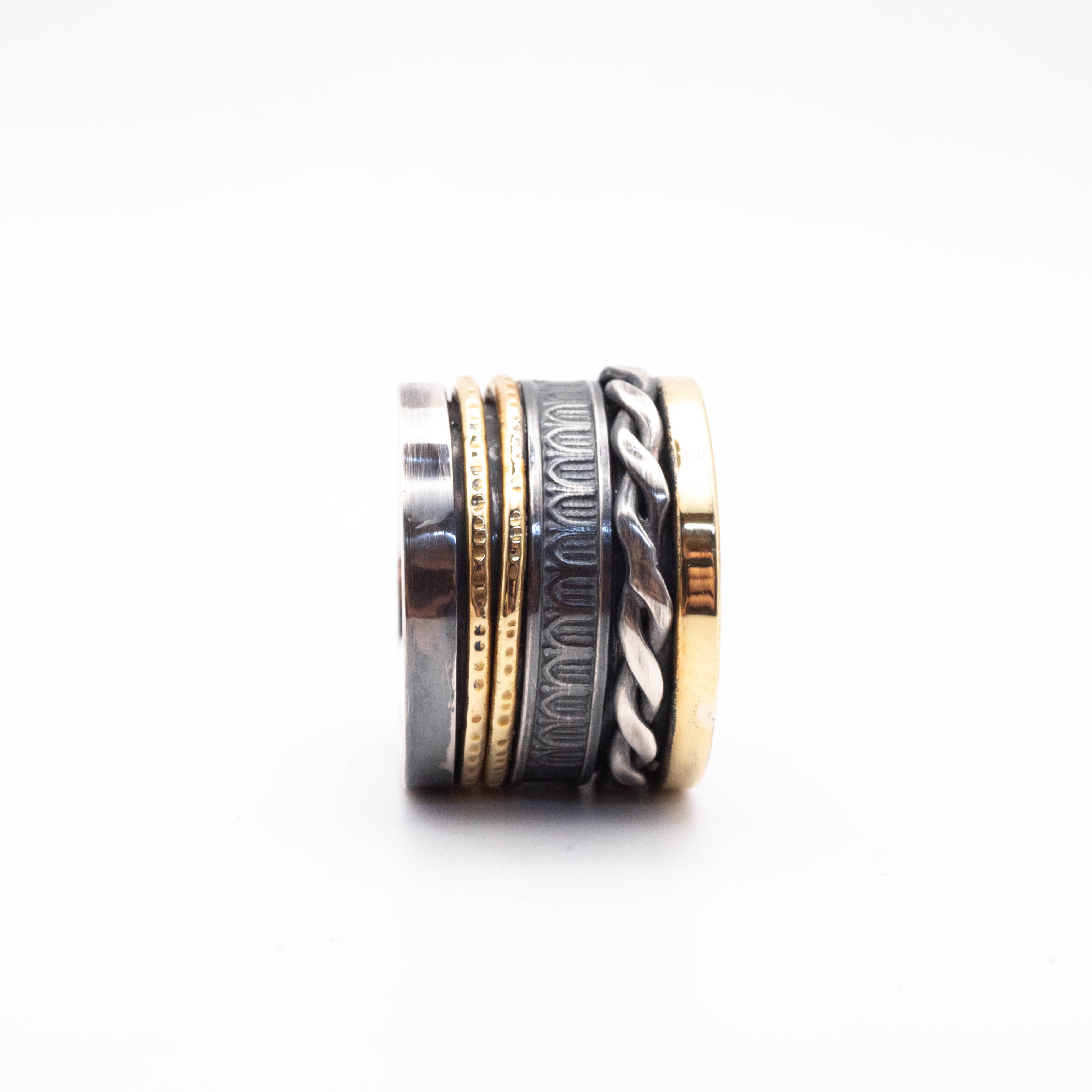 περιστρεφομενο δαχτυλιδι spinner ασημενιο