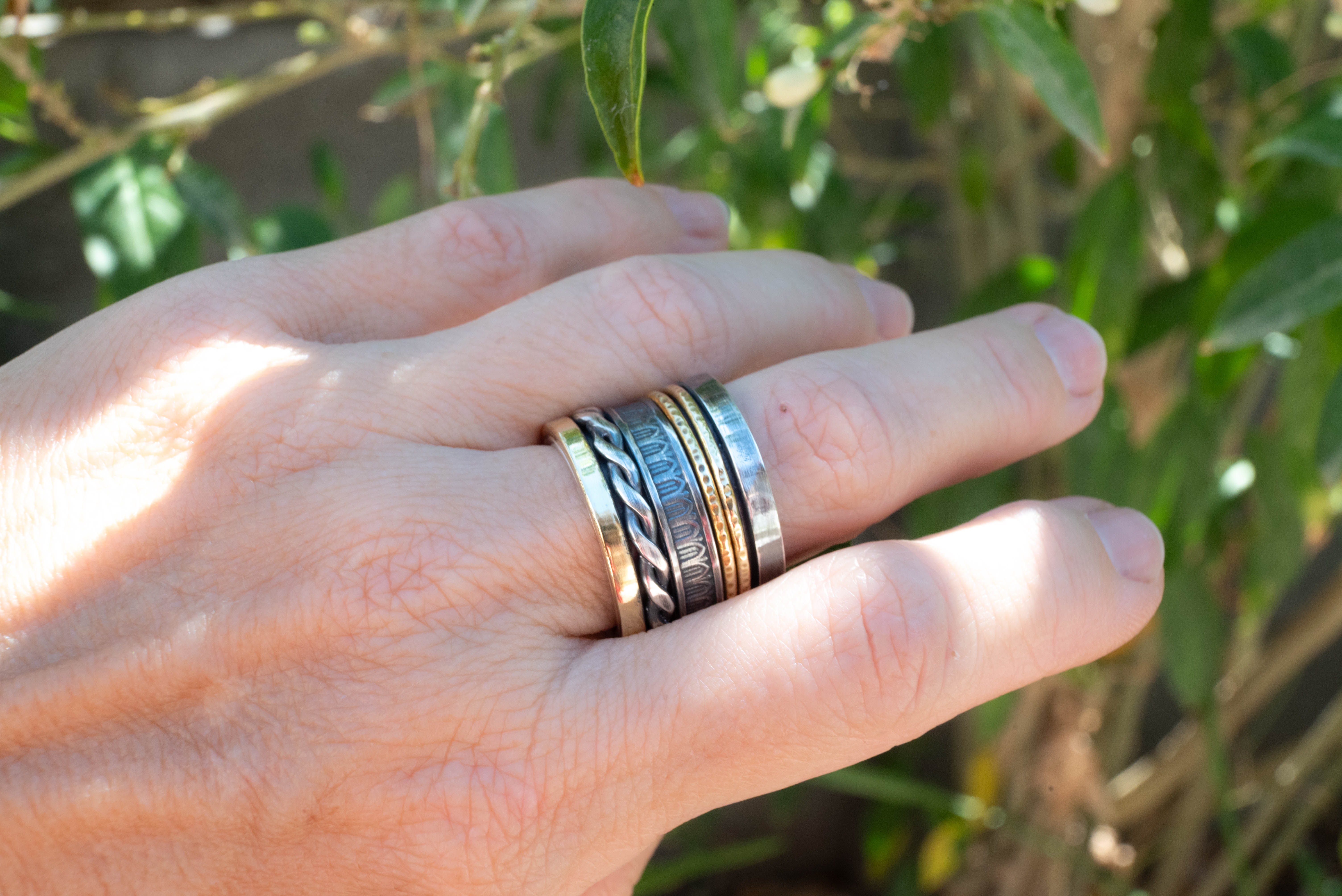 Ασημένιο δαχτυλίδι Spinner