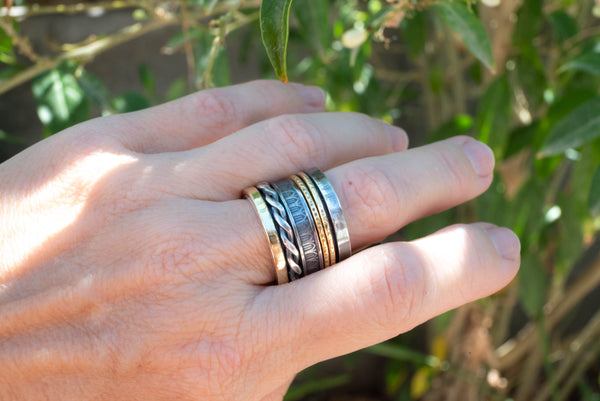 Ασημένιο δαχτυλίδι Spinner