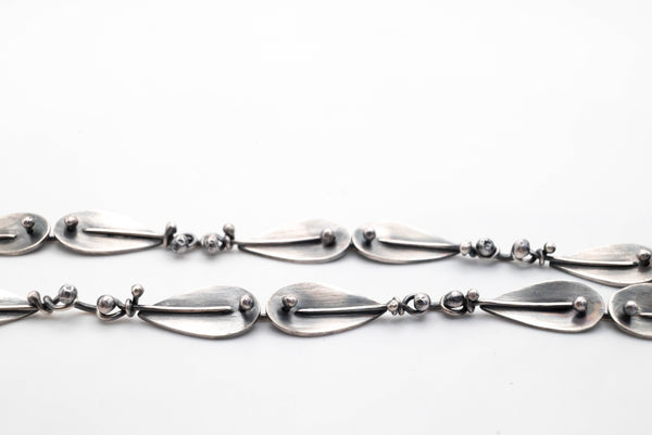 χειροποίητο ασημένιο κολιέ με οξείδωση