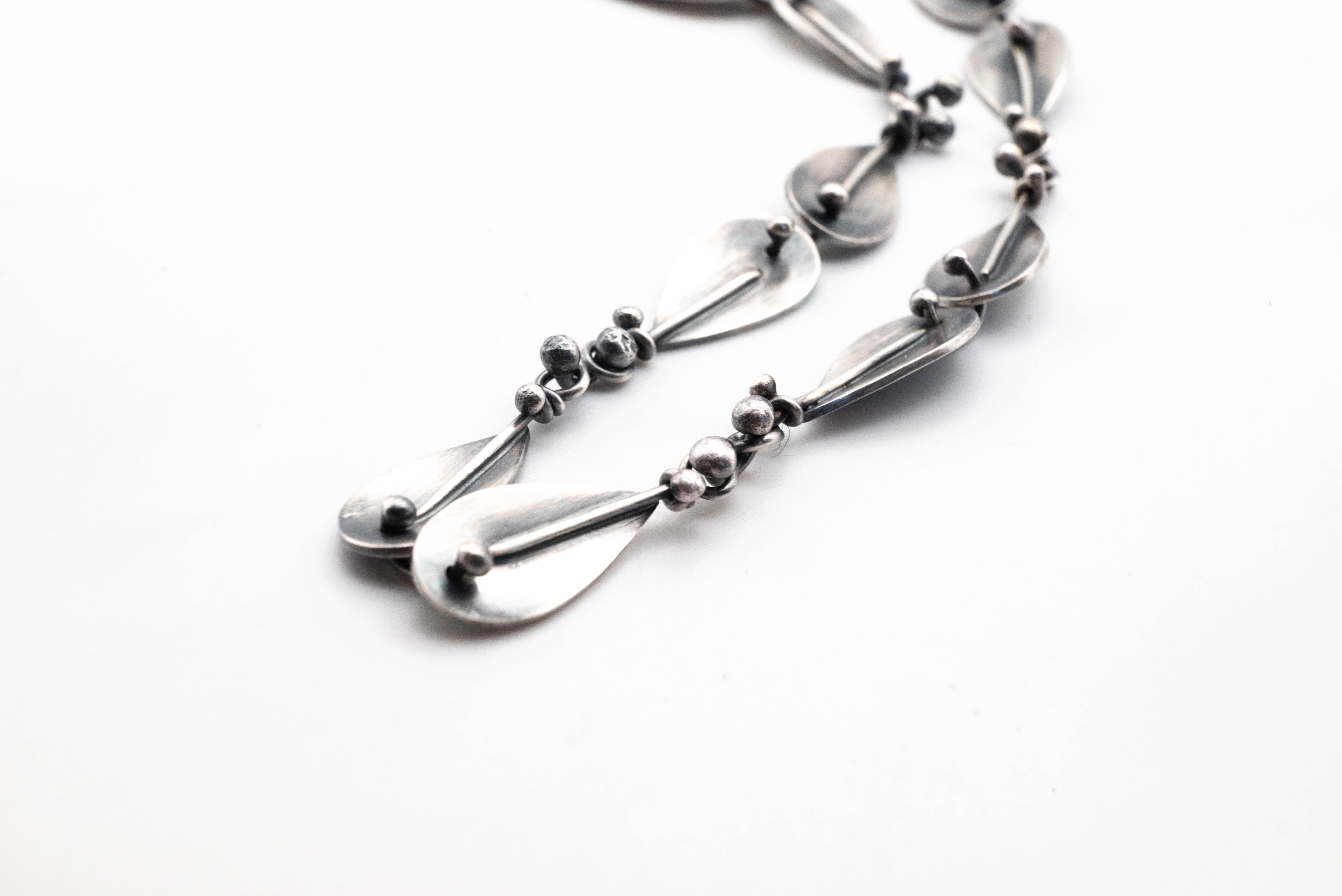 ασημενιο χειροποιητο γυναικειο κολιε
