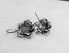 Silver flower earrings 