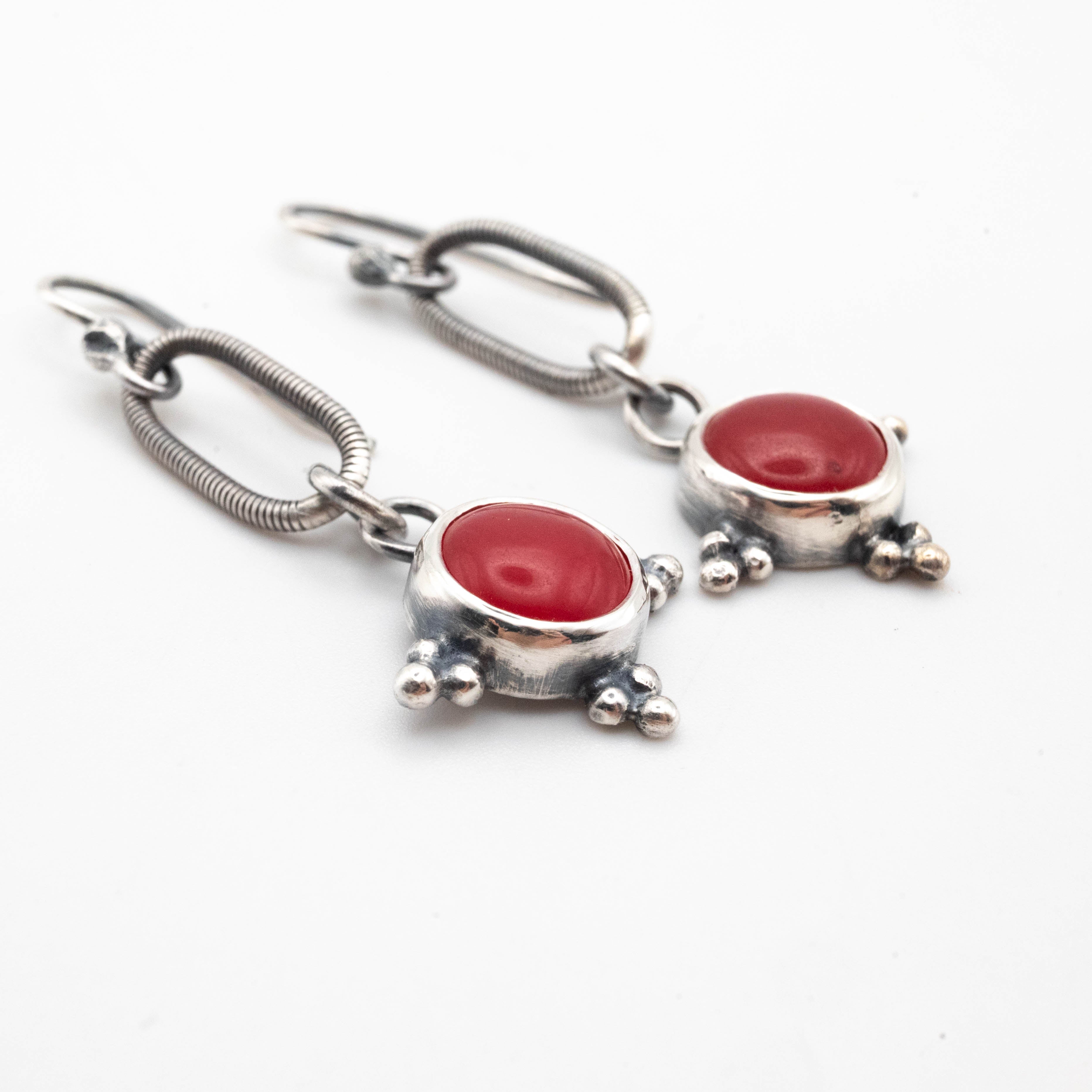 ασημένια κρεμαστά σκουλαρίκια