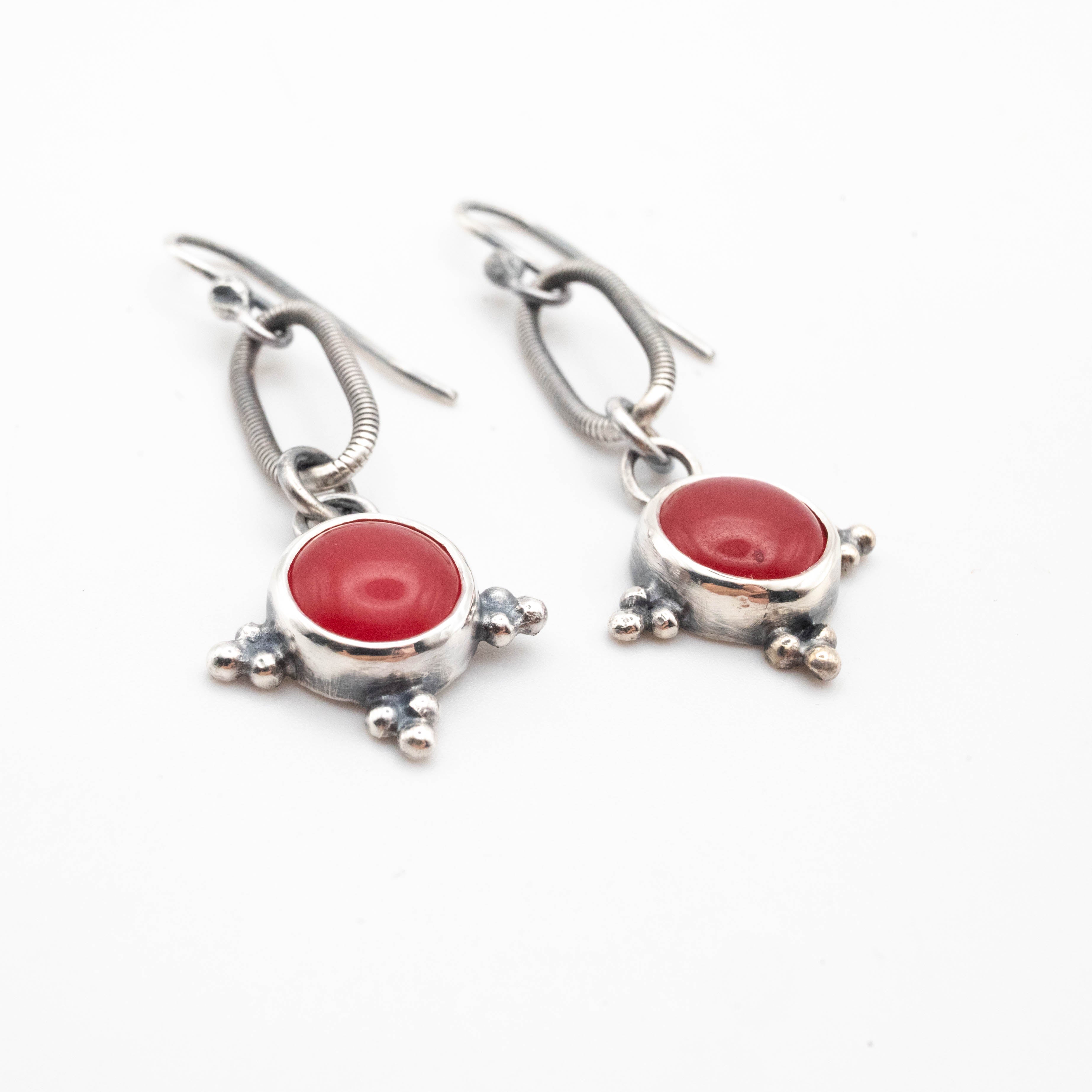 boho σκουλαρίκια με πέτρα