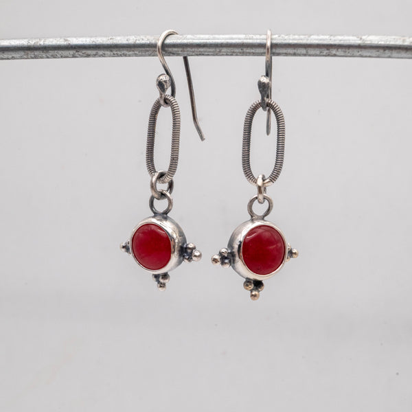 σκουλαρίκια με ημιπολύτιμες πέτρες