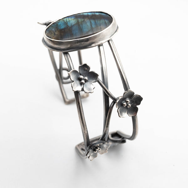 βραχιόλι με φυσική πέτρα λαμπραδορίτη