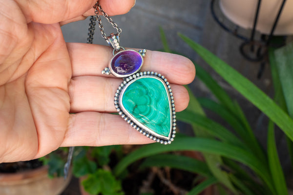 χειροποίητο ασημένιο κολιέ