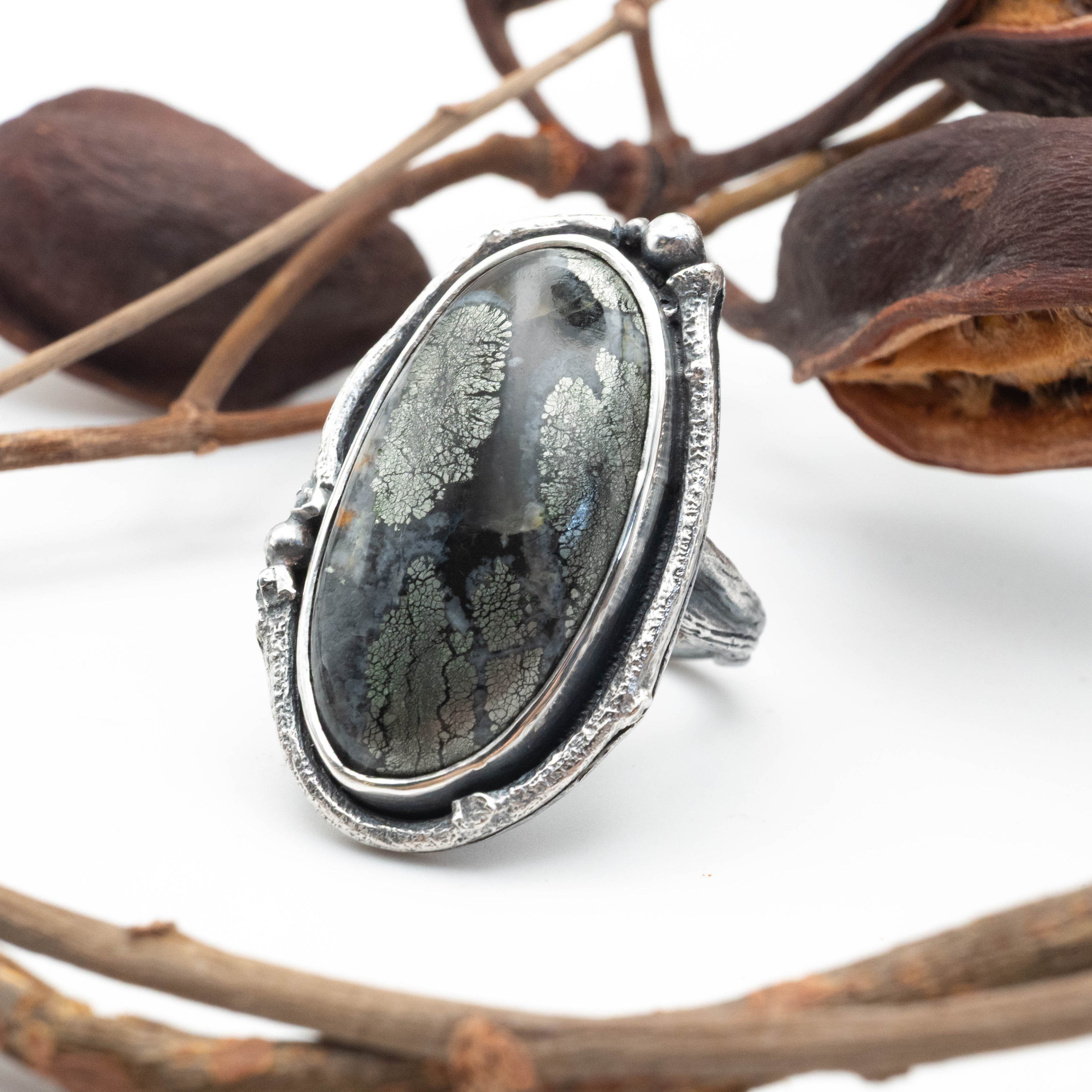 δαχτυλίδι με φυσική πέτρα μαρκασίτη