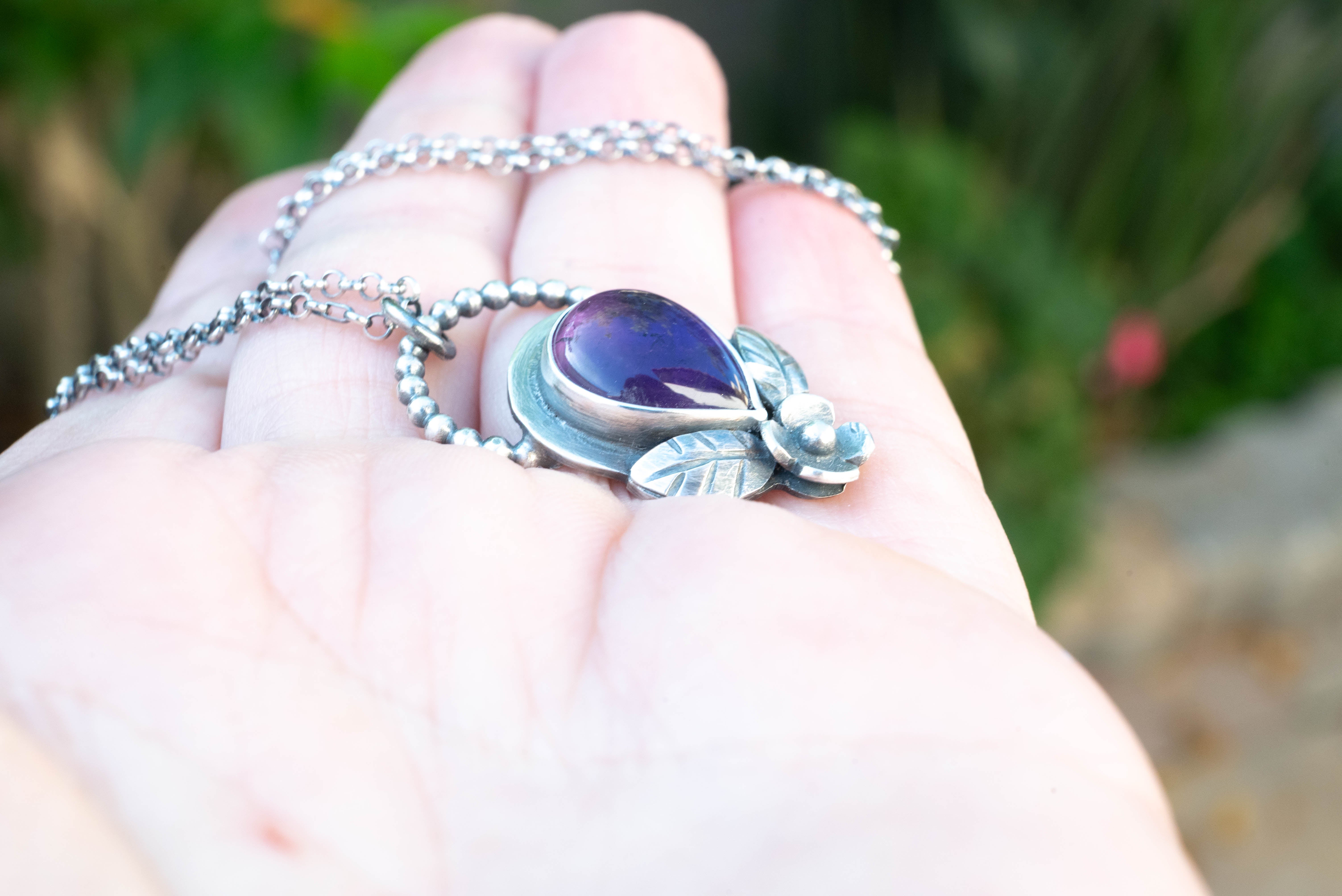 χειροποίητο κολιέ με ημιπολύτιμες πέτρες