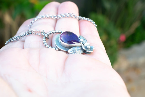 χειροποίητο κολιέ με ημιπολύτιμες πέτρες