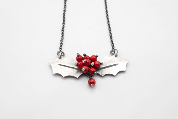  χριστουγεννιάτικο χειροποίητο boho κολιέ