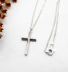 elegant silver cross necklace Greece