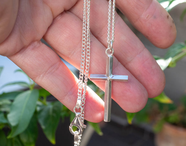κολιέ σταυρός ασημένιο unisex
