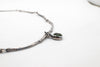 boho chic silver necklace with real tourmaline gemstone
