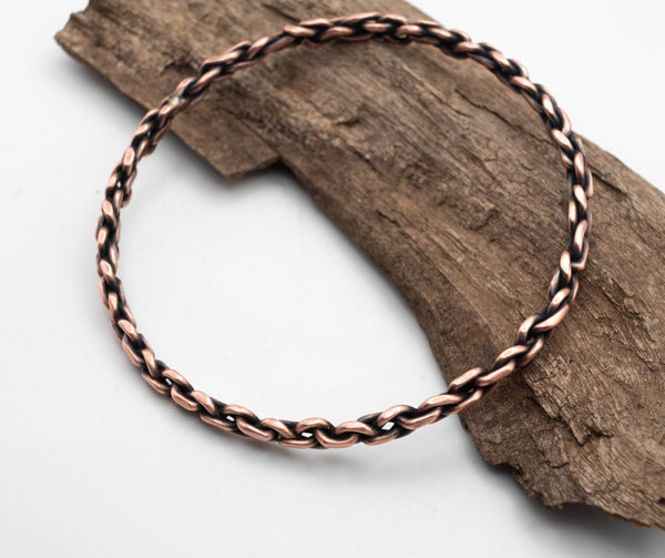 ανδρικό βραχιόλι χαλκός οξειδωμένο