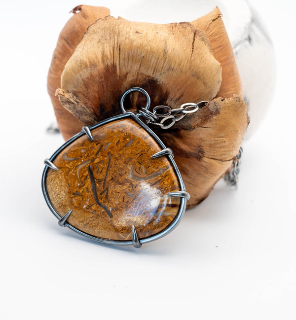 κολιε με ημιπολύτιμους λιθους