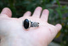 μαύρος όνυχας δαχτυλίδι χειροποίητο