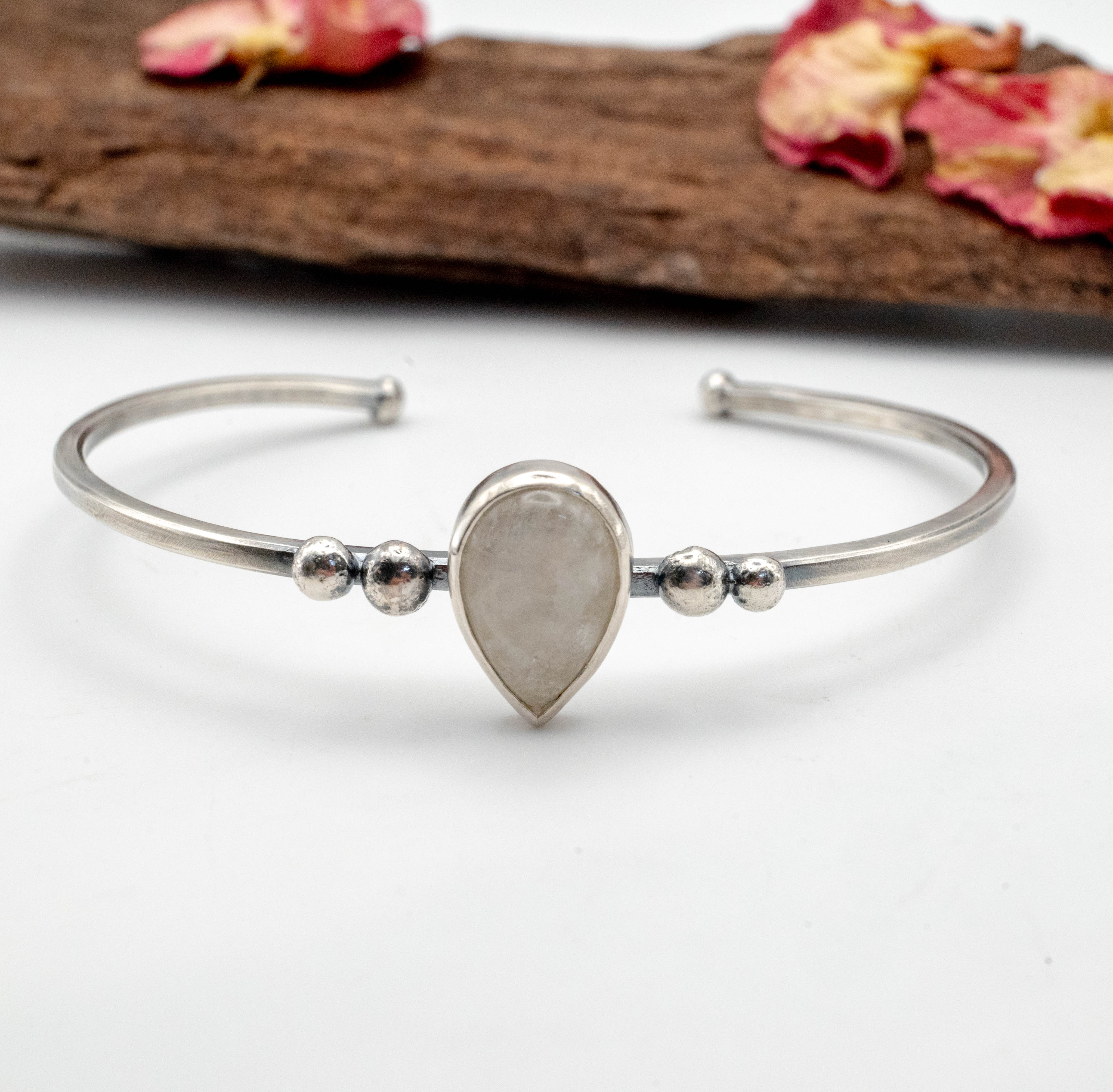 boho ασημένιο cuff βραχιόλι