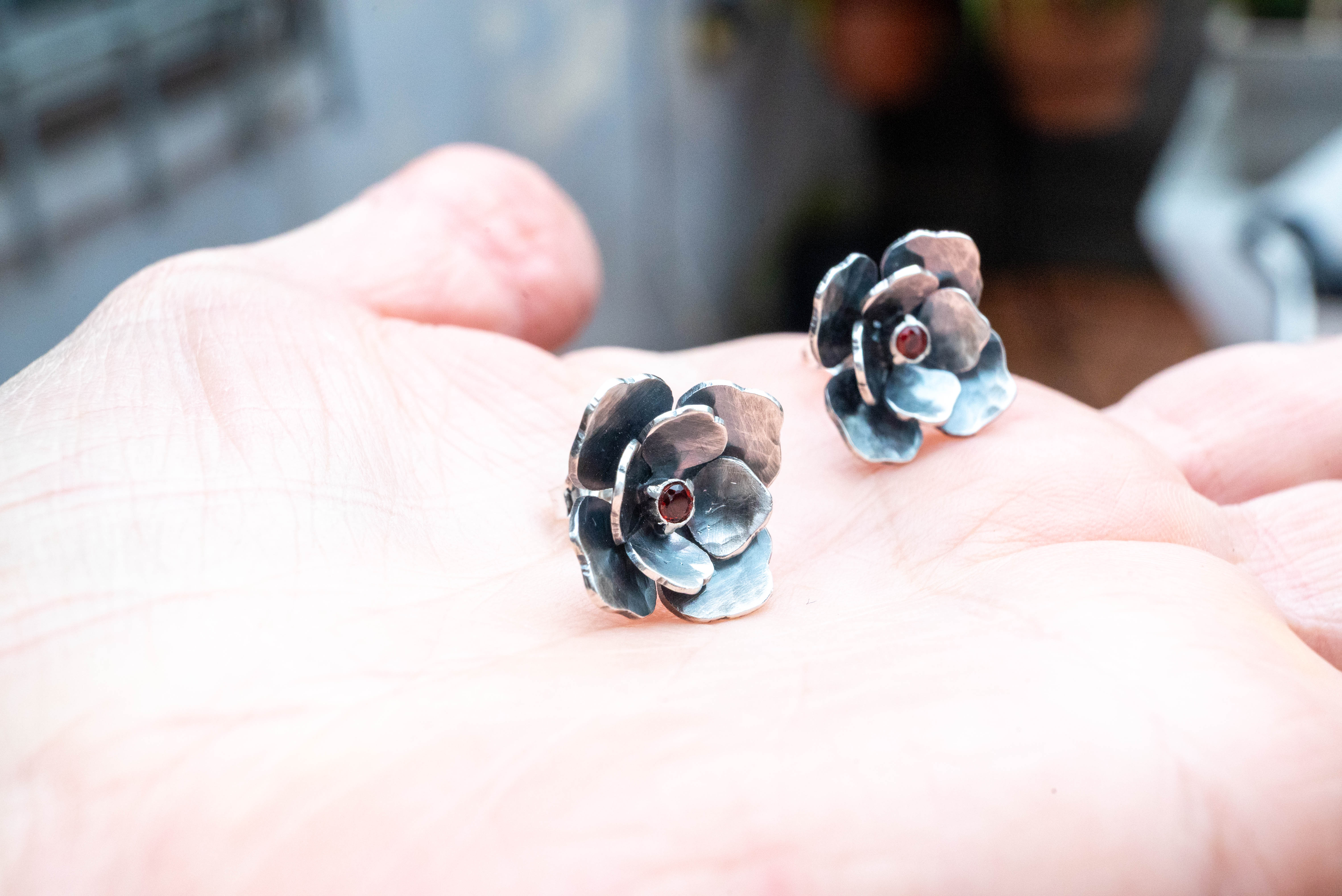 σκουλαρικια κοσμηματα ασημενια boho χειροποιητα