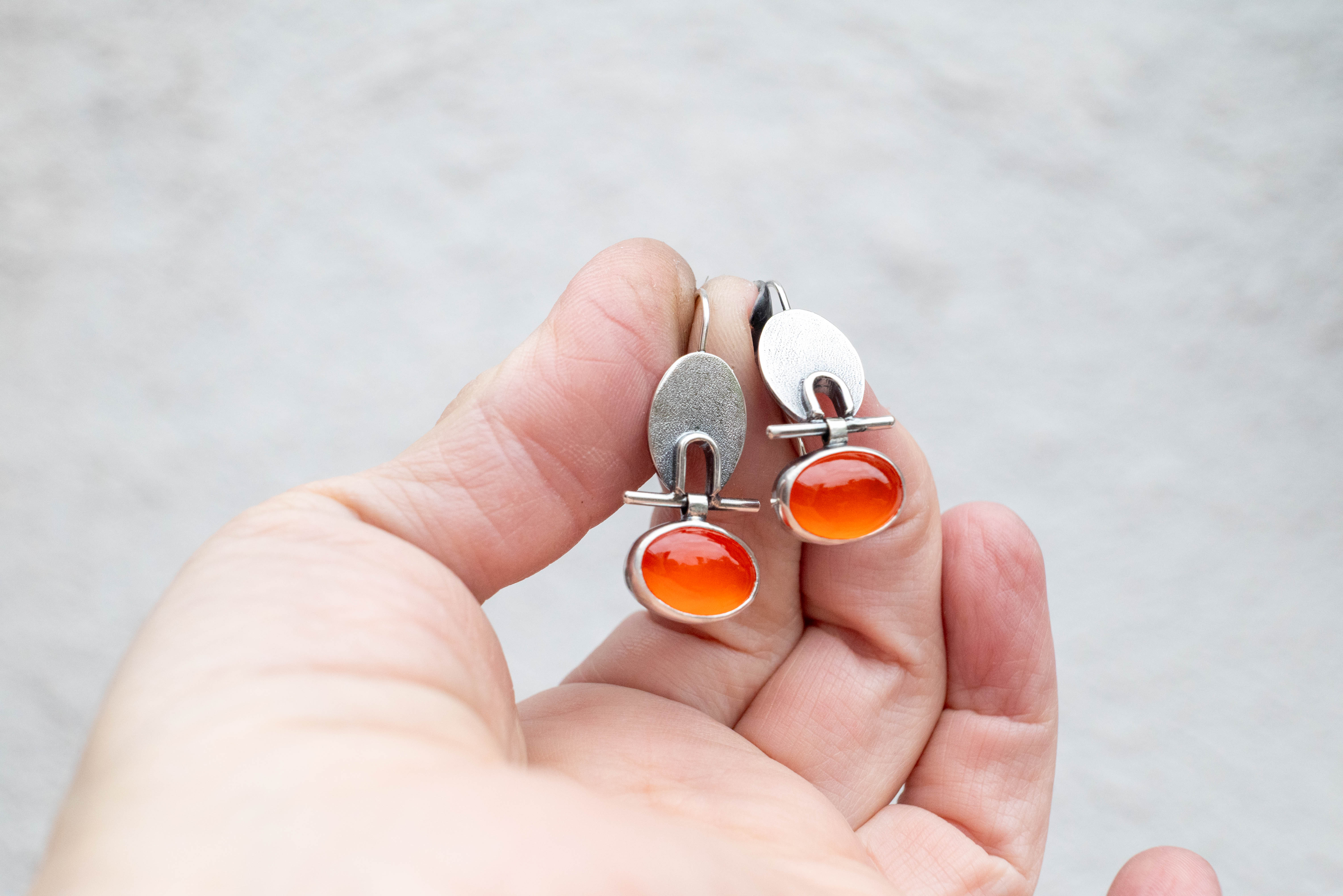 χειροποίητα ασημένια σκουλαρίκια