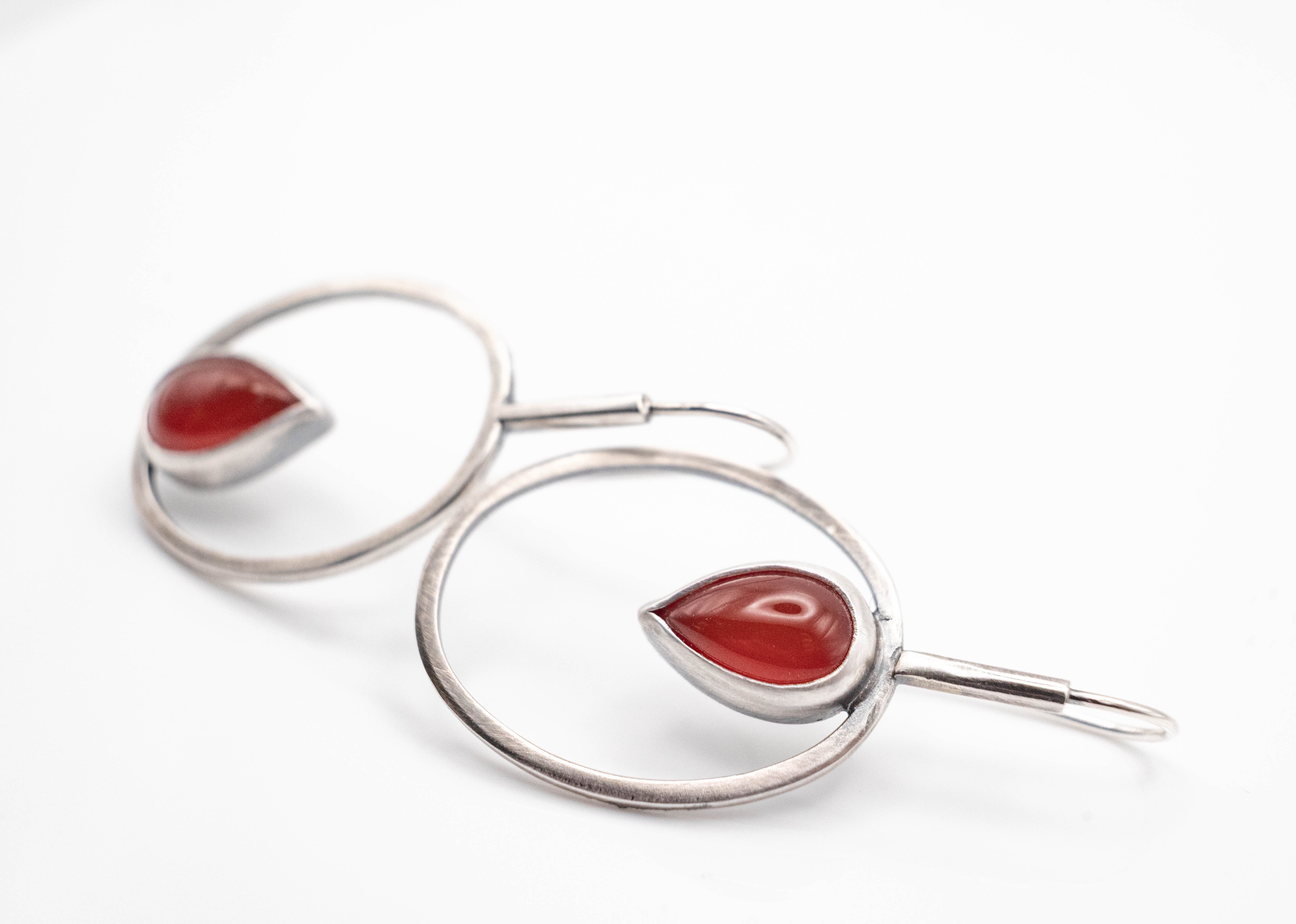 σκουλαρίκια δάκρυ πέτρα