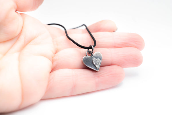 κολιέ καρδιά ασήμι 925
