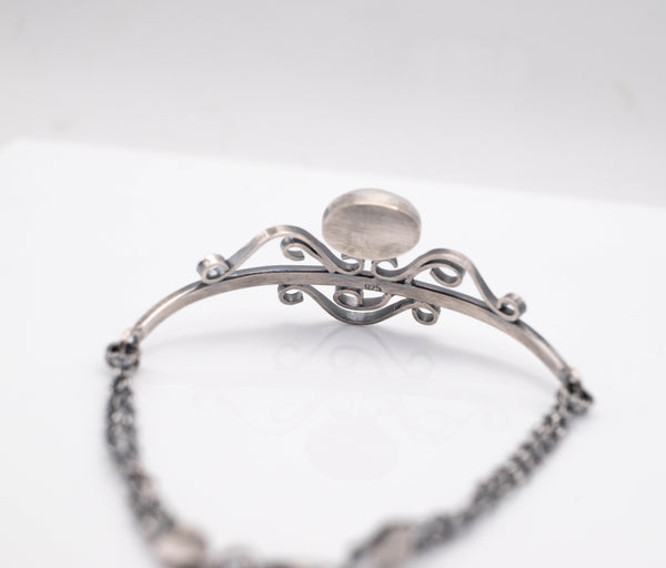 Χειροποίητο Ασημένιο Βραχιόλι 925 με Γρανάδα(Red Garnet)