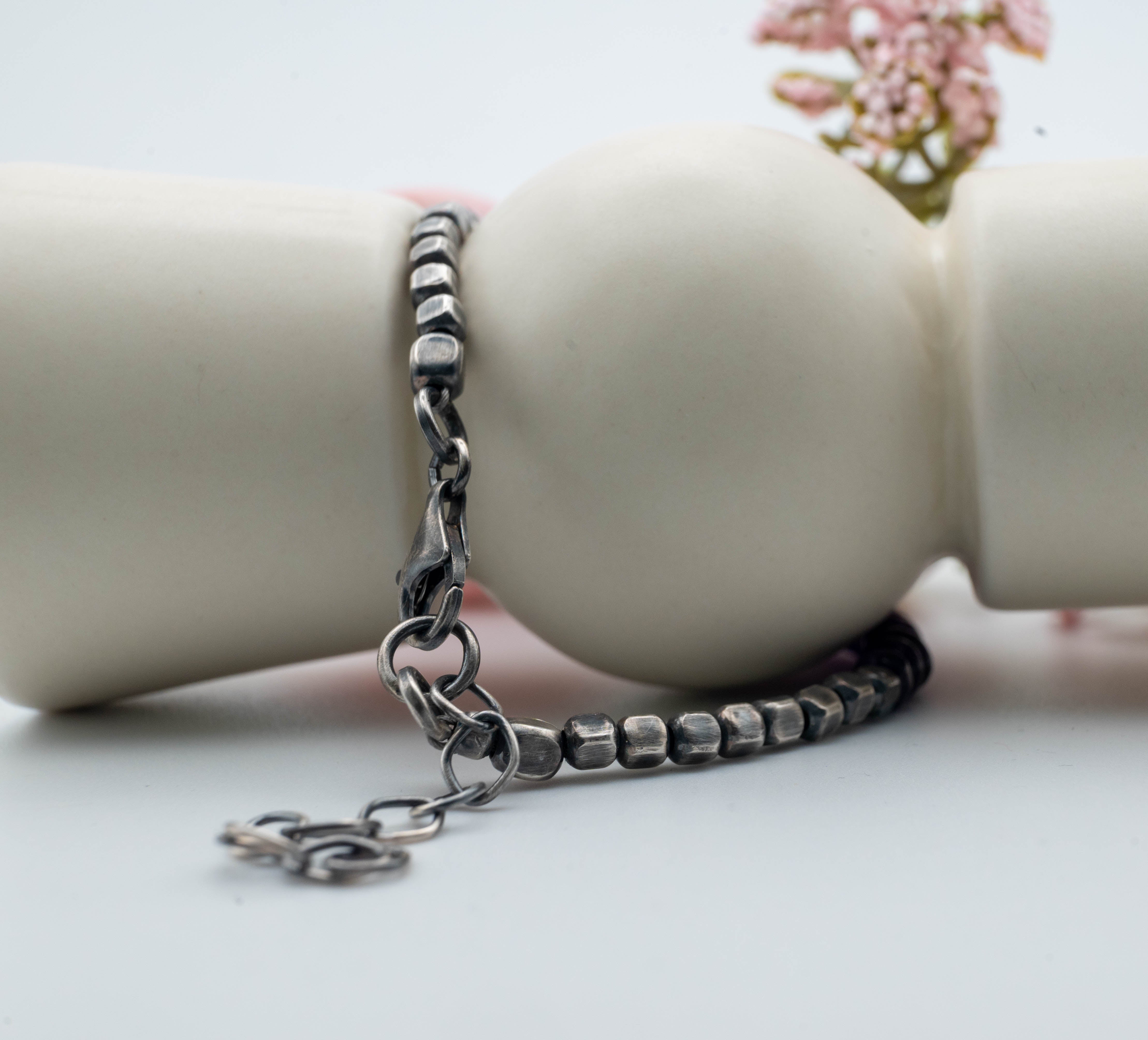 Ασημένιο βραχιόλι με Αμέθυστο