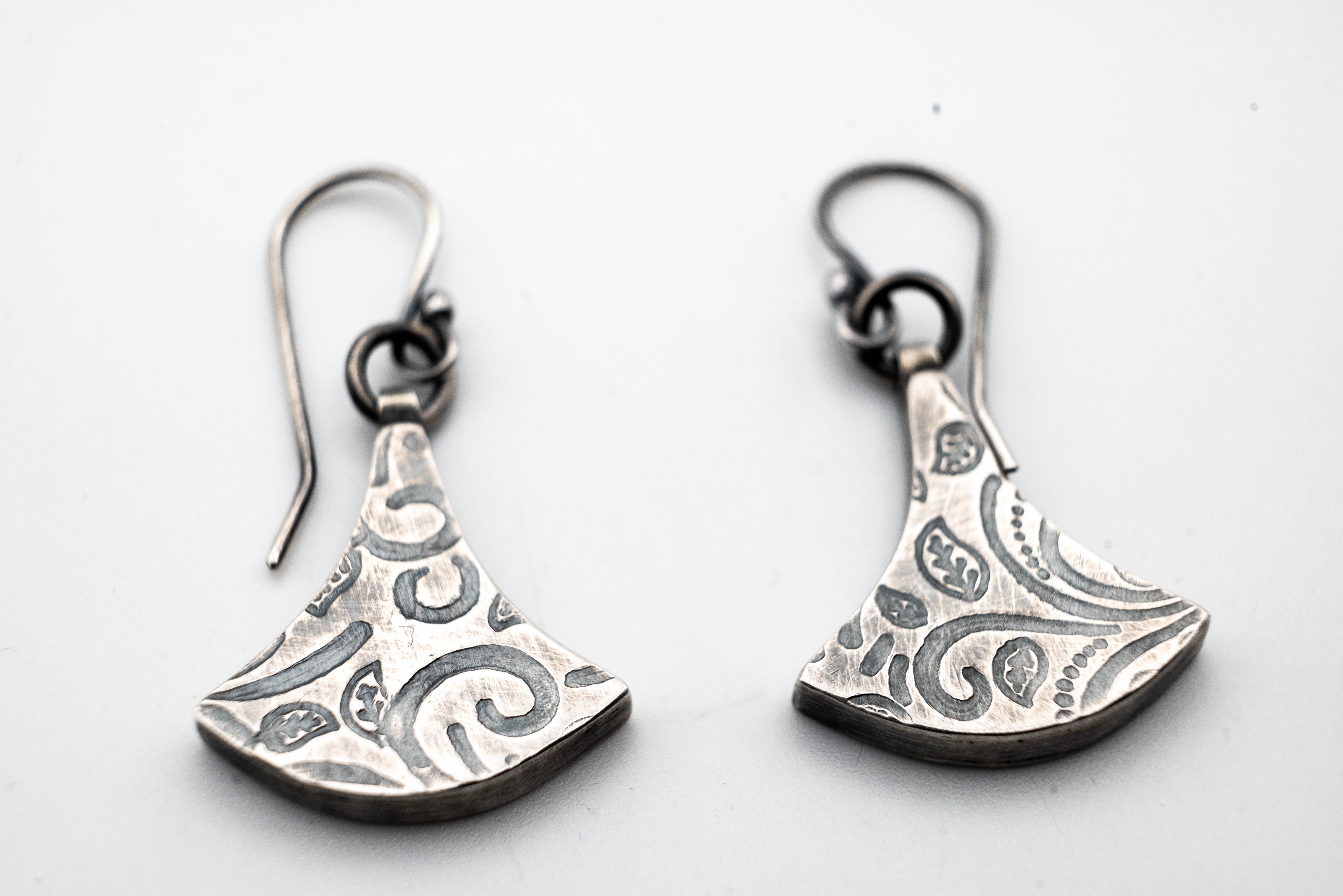 χειροποιητα ασημενια σκουλαρικια