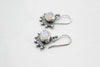 Handmade Silver Earrings with Moonstone & Oxidation | SILVERstro