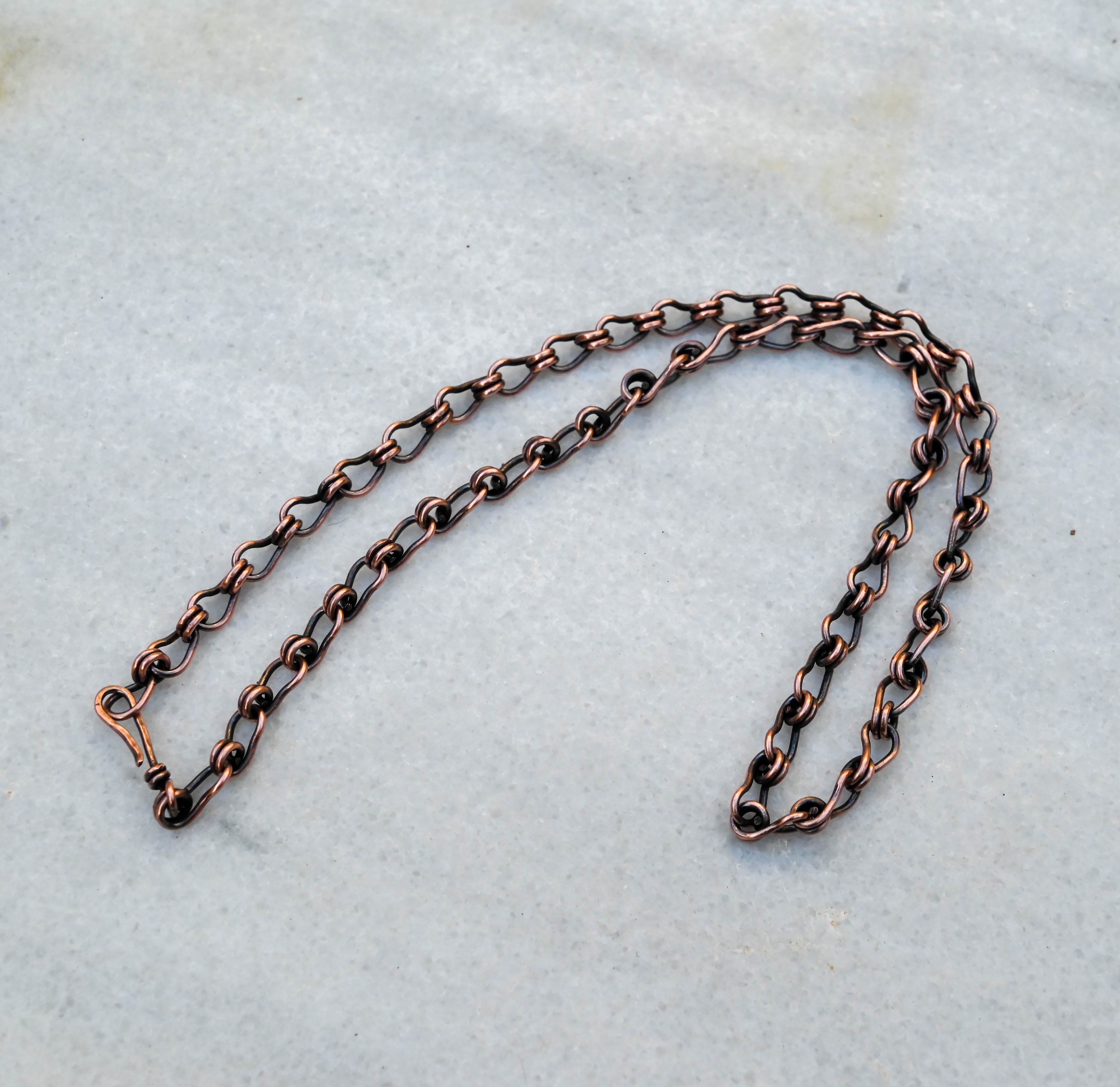 Κολιέ αλυσίδα χαλκός 50cm flat lay SILVERstro