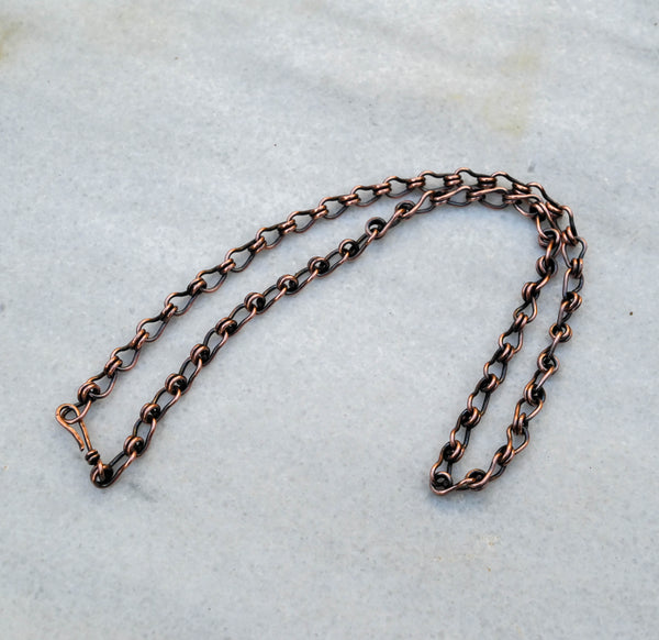 Κολιέ αλυσίδα χαλκός 50cm flat lay SILVERstro