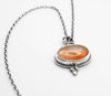 Κολιέ ασήμι 925  boho ηλιόλιθος sunstone  κοντινό SILVERstro