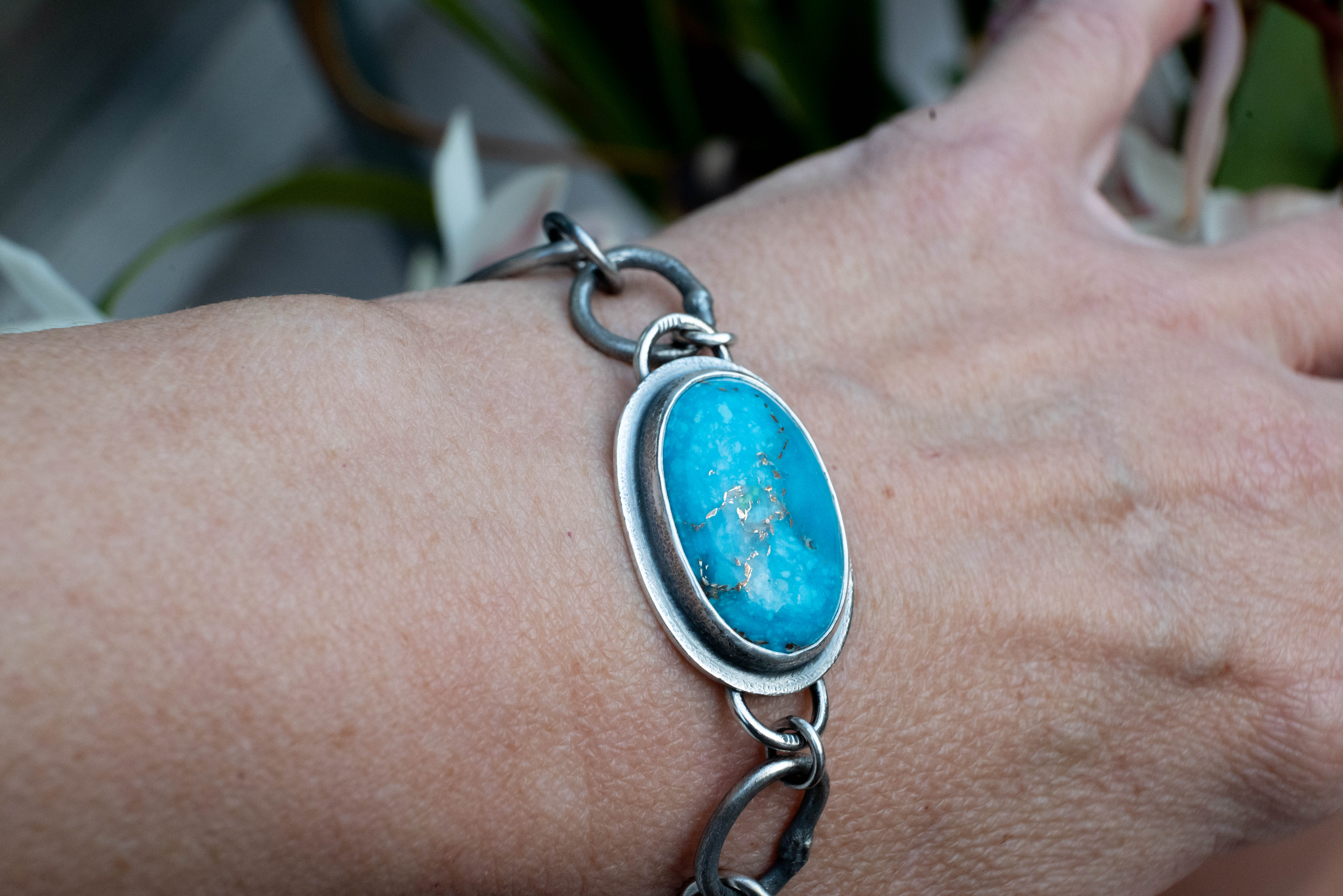 βραχιολι με τουρκουαζ πετρα