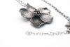 Handmade silver flower necklace