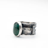 Handmade silver ring with Green Kyanite