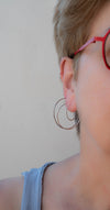 Handmade silver hoop earrings