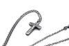 Men's cross with Hematite and silver chain