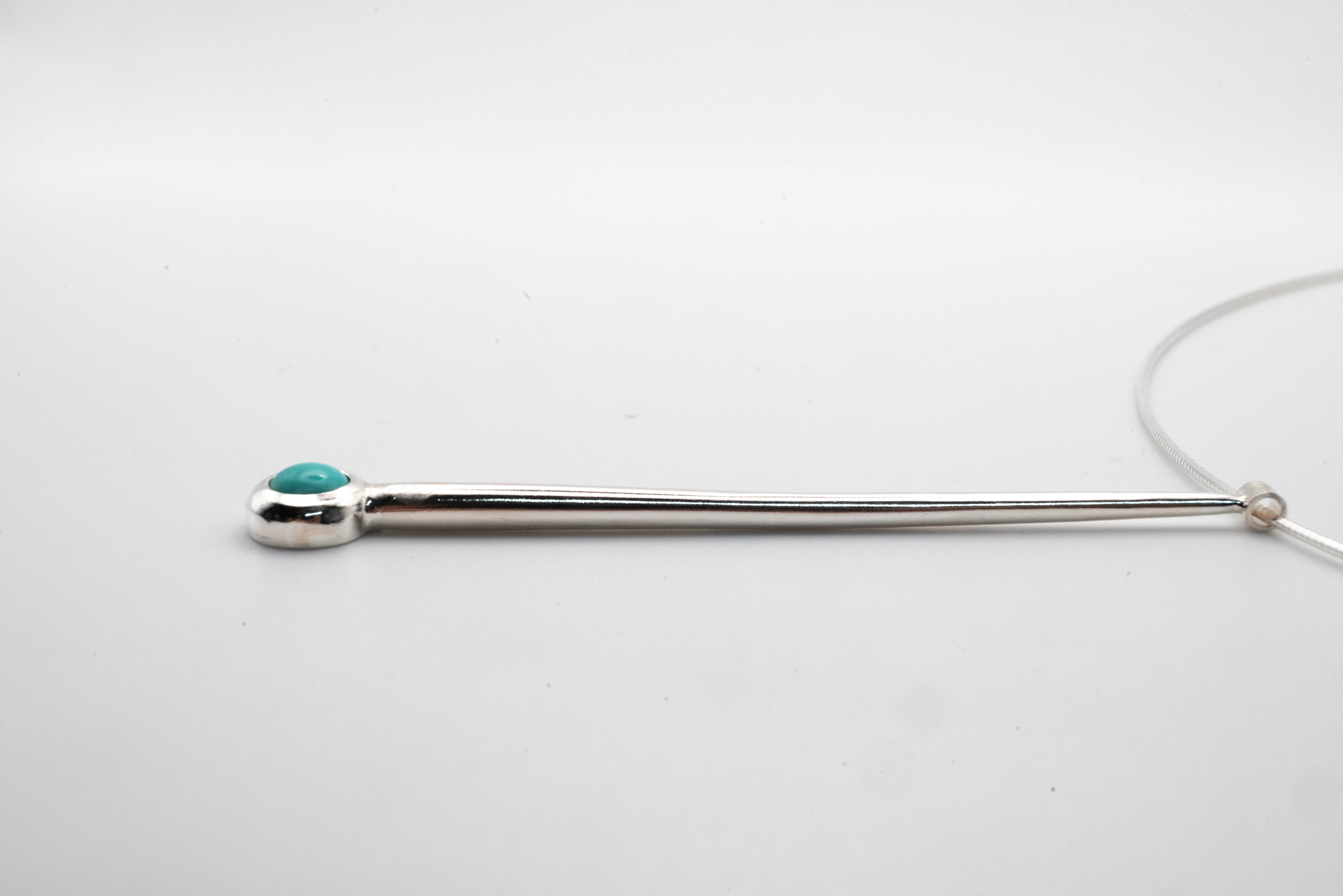 Modernist ασημένιο κολιέ με Τουρκουάζ