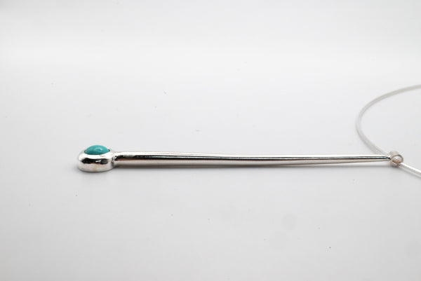 Modernist ασημένιο κολιέ με Τουρκουάζ