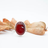 Red Onyx sterling silver ring - Handmade ring in sterling silver 925